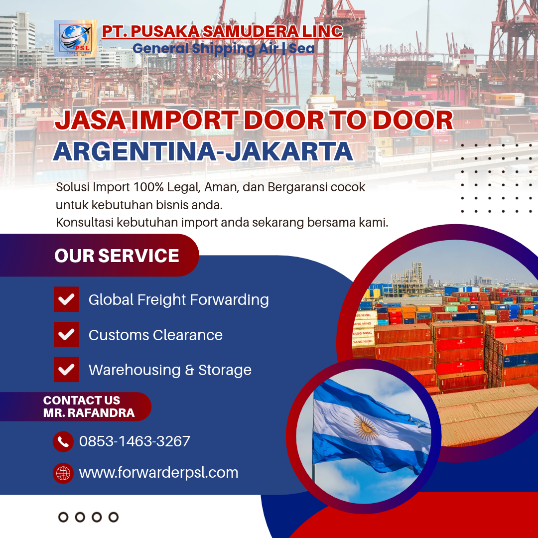 Jasa Import Door To Door Argentina-Jakarta